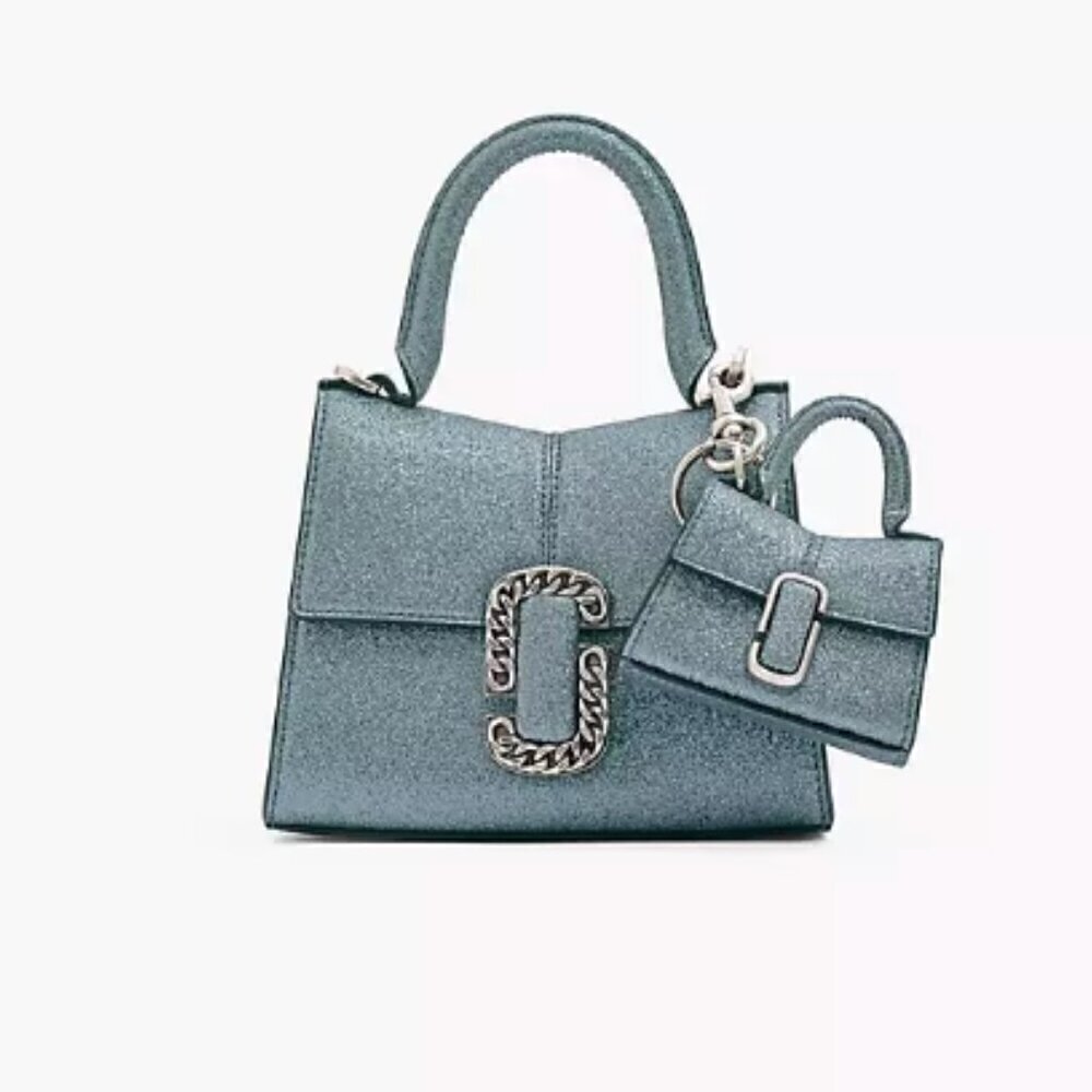 NWT！Marc Jacobs The Nano St. Marc Top Handle Charm -Galactic Glitter